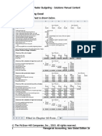 Chapter 10: Applying Excel: Chapter 10 Master Budgeting - Solutions Manual Content