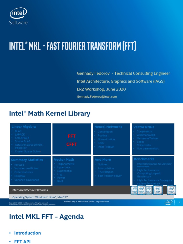 Gennady Fedorov Technical Consulting Engineer Intel Architecture