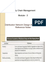 Supply Chain Management Module - 3: Distribution Network Design Assignment Reference Notes