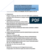 Susunan Acara Pembinaan Pegawai Kanwil Kemenag NTB