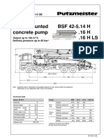 Truck-Mounted BSF 42-5.14 H Concrete Pump .16 H .16 H LS: Data Sheet BP 4381-0 GB