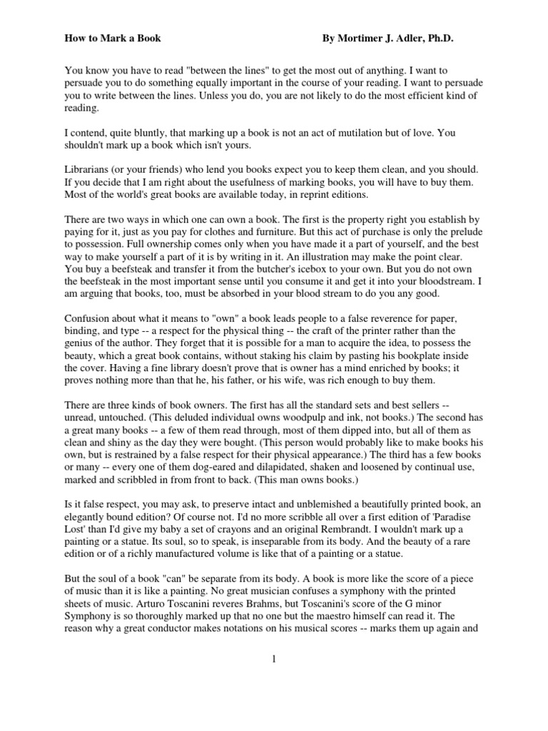 how-to-mark-a-book-by-mortimer-adler-pdf-books