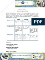 Learning Activity 1 Evidence: My Holiday Trip