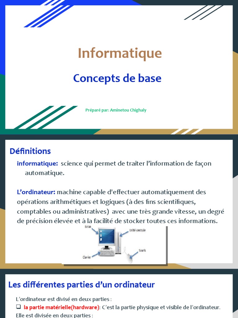 Introduction à l'informatique et Windows | PDF | Système d'exploitation ...