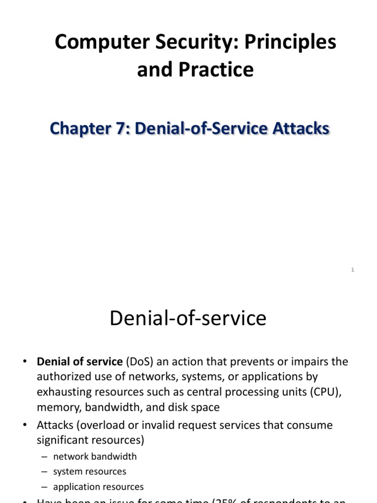 DoS and DDoS Attack Strategies | PDF | Denial Of Service Attack ...