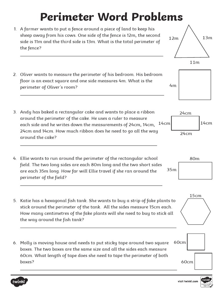 Math Perimeter Problems for Kids | PDF