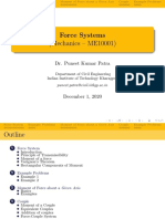 Force Systems (Mechanics - ME10001) : Dr. Puneet Kumar Patra