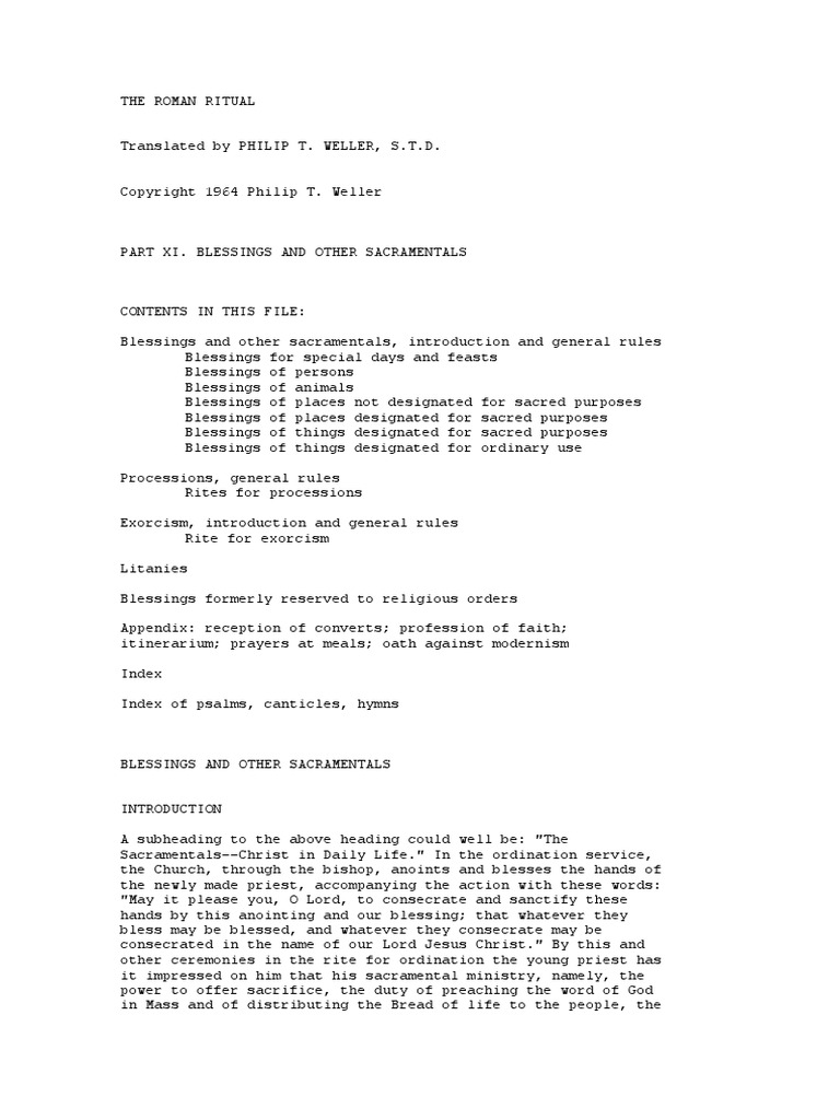 Roman Ritual 2 | PDF | Sacraments | Eucharist