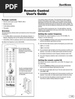 Remote Control User's Guide: Package Contents 700031-001)