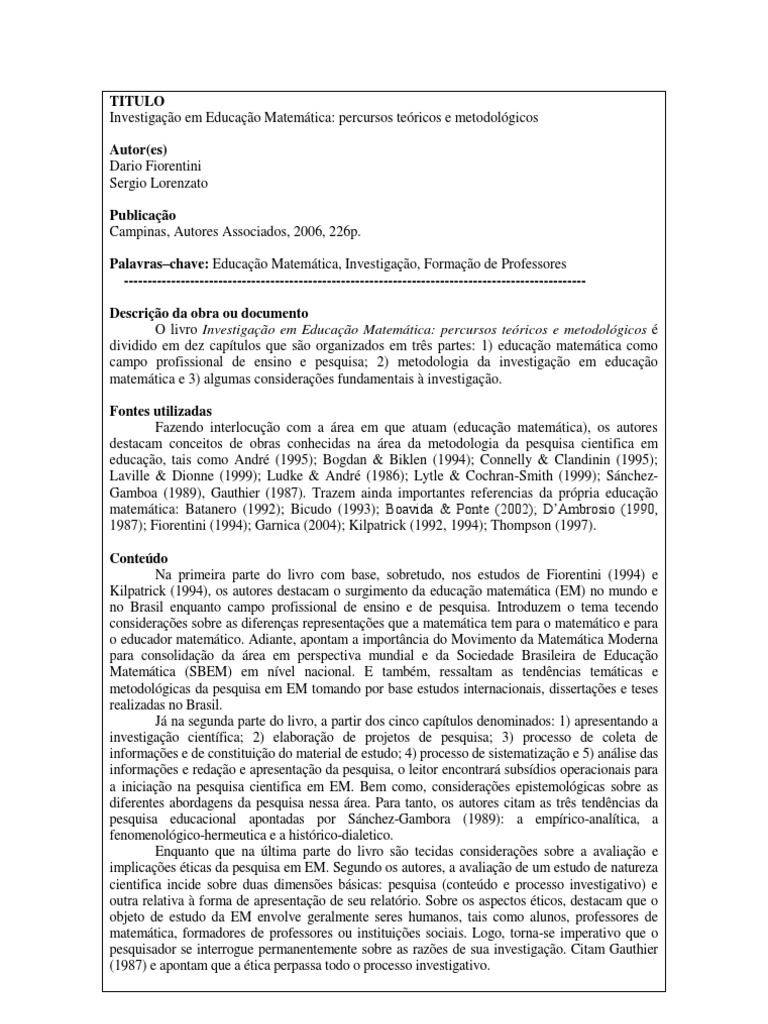 resumo analitico Método Científico Física e