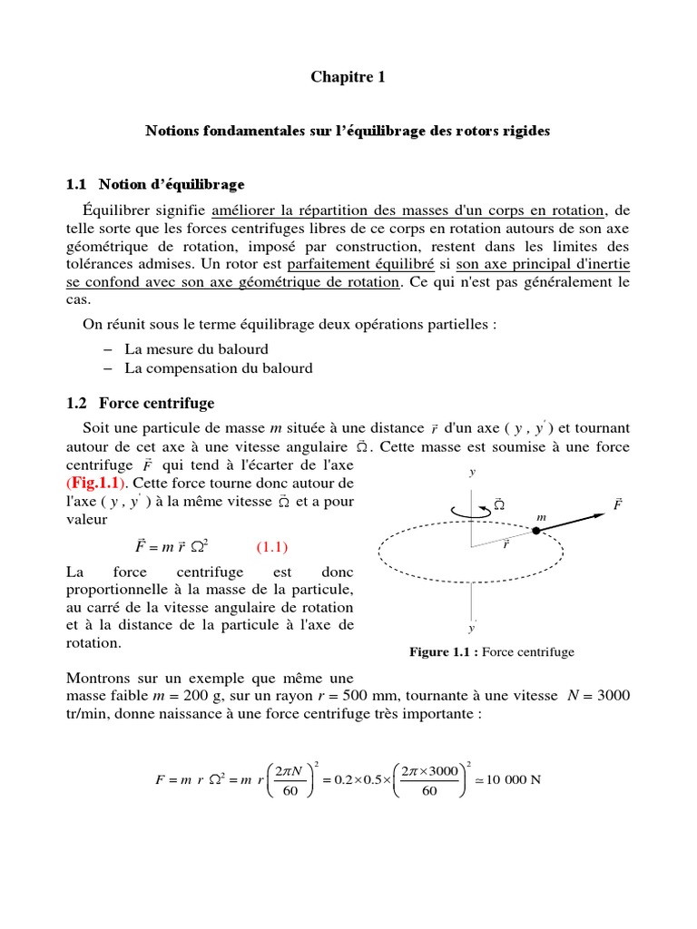 Équilibrage des rotors et balourd dynamique | PDF | Rotation | Masse
