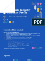 Electricity Industry Company Profile by Slidesgo