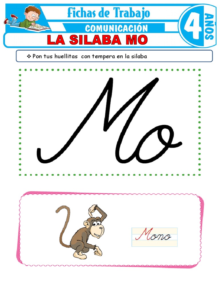 Actividades para la sílaba "mo" y "mi" | PDF