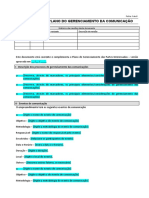 8 - Modelo de Plano de Gerenciamento Da Comunicação