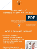 The Combating of Domestic Violence Act 4 of 2003