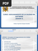 Aseguramiento de La Calidad de Software SEMESTRE 2021-II Sesion 7 21-11-2021 Version 1.0