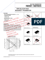 Ne681 Series: NPN Silicon High Frequency Transistor