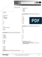 A2 UNIT 2 Test Answer Key Higher