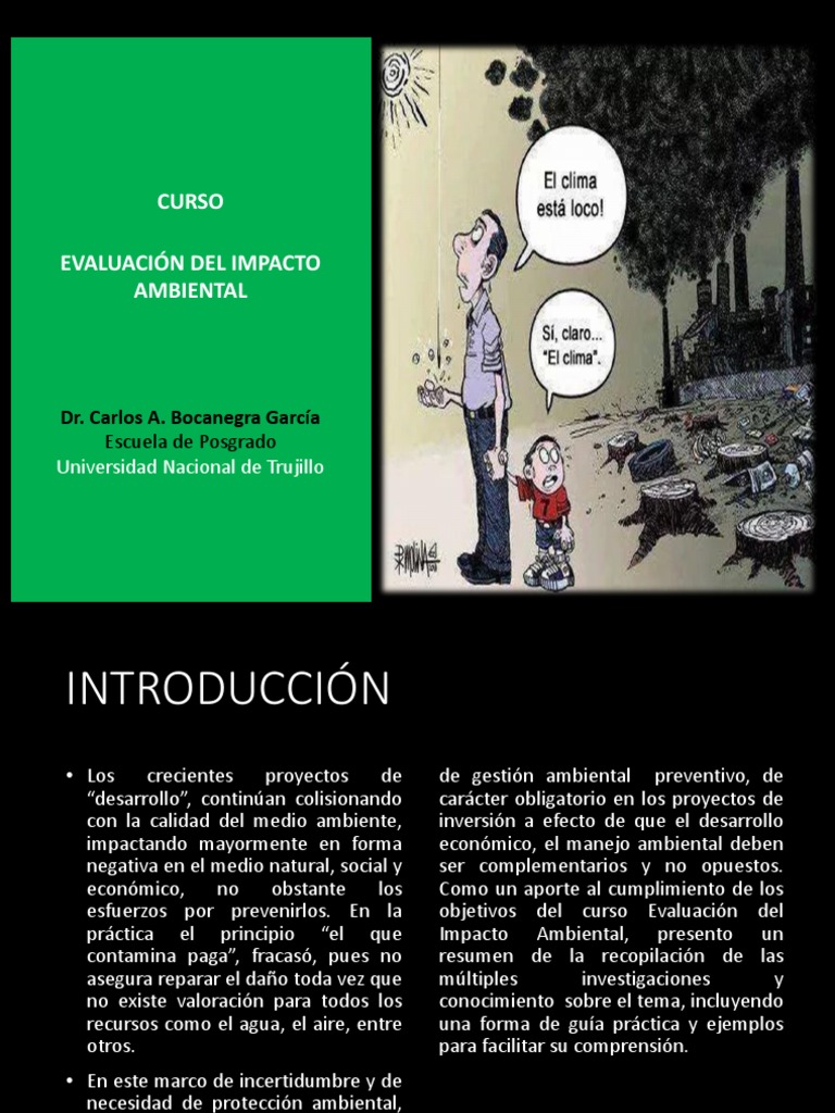 Semana 01 | PDF | Evaluación de impacto ambiental | Entorno natural