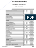 Extrato de Disciplinas: Engenharia de Produção