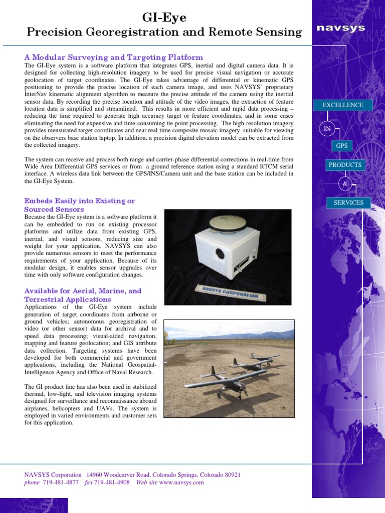 Navsys Gi Eye PDF Global Positioning System Inertial Navigation