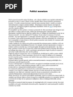 Politici monetare