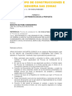 Carta de Presentacion de La Propuesta