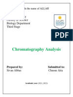 Chromatography Analysis of Plant Pigments