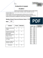 Evaluación de Lenguaje 2° A y B Afiche Abril MISSAEL