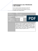 Programa Presupuestal 0024 Prevencion y Control Del Cancer