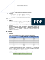 Inhibición Enzimática: 1/ (FDP) Um x10-2 1/nmol - Min-1 1/nmol - Min-1