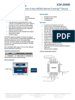 World'S Lowest Power 9-Axis Mems Motiontracking™ Device: General Description Applications