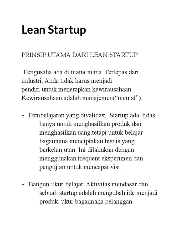 Lean Startup | PDF