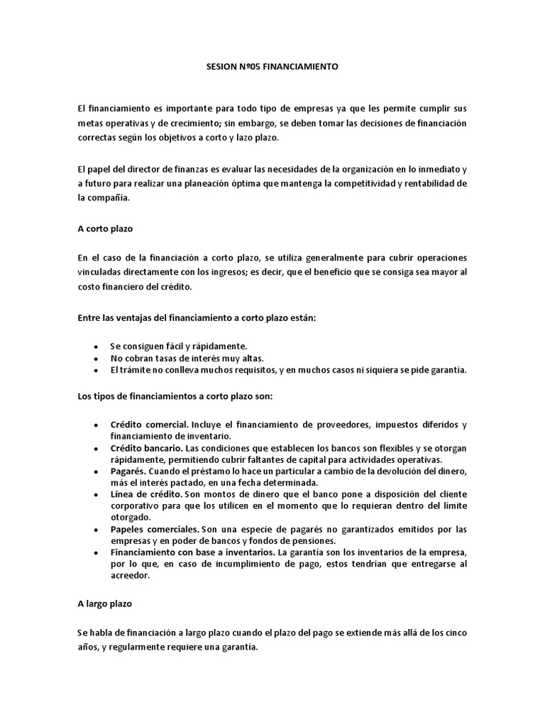 Estrategias de Financiamiento Empresarial | PDF | Deuda | Capital ...