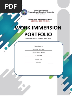 Work Immersion Portfolio