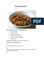 Receta de Frijol Guisado