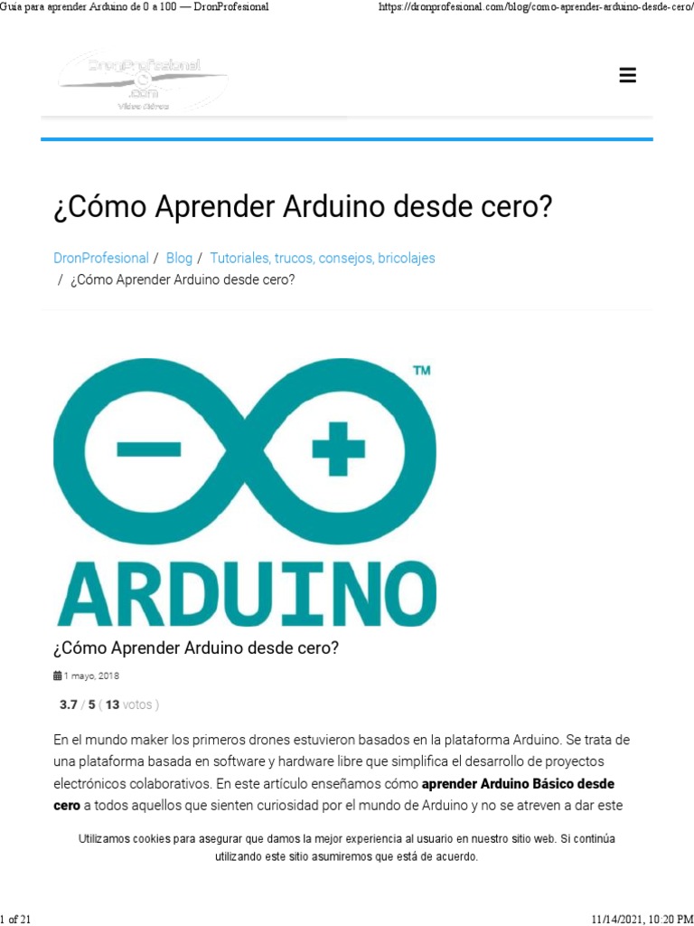 Guía para Aprender Arduino de 0 A 100 | PDF | Arduino | Microcontrolador