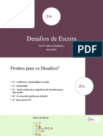 Desafios de Escrita: Prontos para vencer