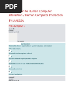 HCI Multiple Choice and Short Answer Questions | PDF | Human–Computer ...