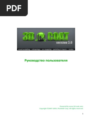 3D Coat Manual Russian | PDF
