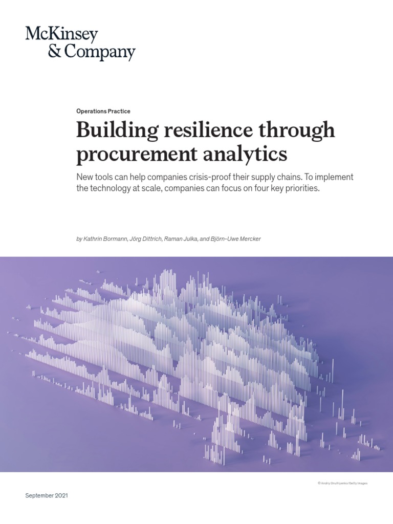 Building Resilience Through Procurement Analytics Pdf Procurement