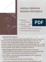 Kaidah Serapan Bahasa Indonesia