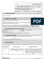 Informe de Investigador de Campo