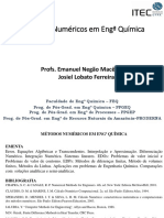 Métodos Numéricos em Engenharia Química