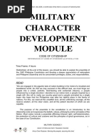 Military Character Development: Code of Citizenship