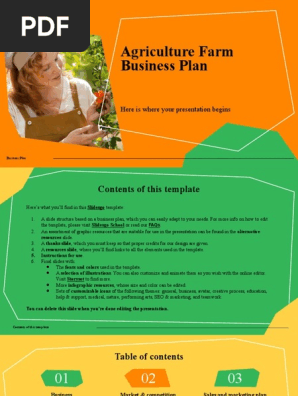 Agriculture Farm Business Plan by Slidesgo