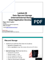 Data Files and Storage (Internal/External Storage) Smart Application Development