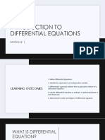 Module 1 Notes - Introduction To Differential Equation