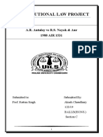 Constitutional Law Project: A.R. Antulay Vs R.S. Nayak & Anr 1988 AIR 1531