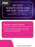 Dietary Modification and Therapy